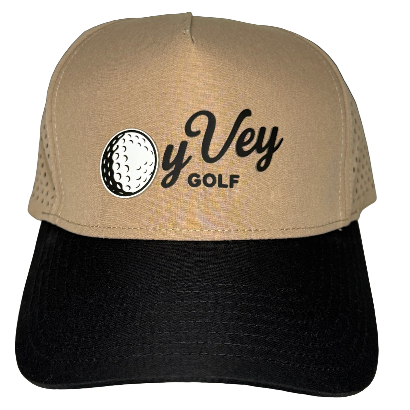 Oy Vey Golf Script in Black - Adjustable Snapback Hat