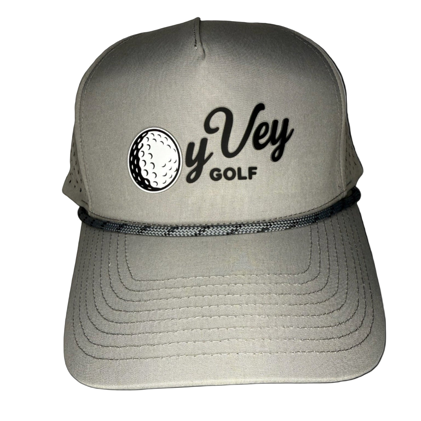 Oy Vey Golf Script in Black - Adjustable Snapback Hat