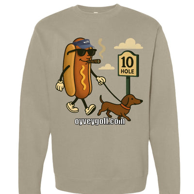 Dogs at the Turn Sweatshirt for Dog Lovers - Cement, Cozy Crewneck Design - Oy Vey Golf LLC