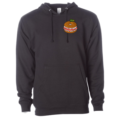 Oy Bagel Hoodie - Blk lc, Cozy Comfort Meets Fun Style - Oy Vey Golf LLC